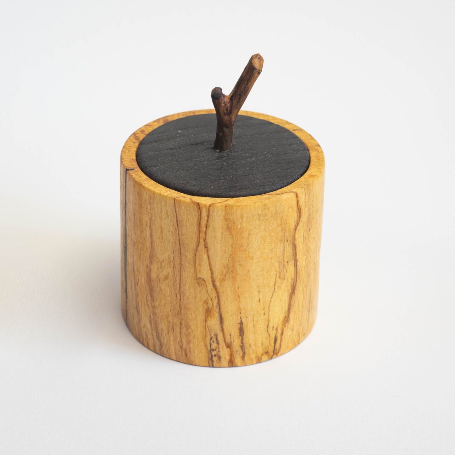Box made of stump beech and Japanese pagoda tree, Yakisugi